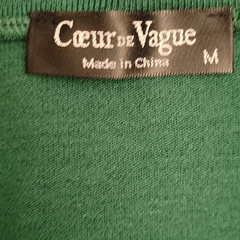 Coeur De Vague Elegant Green Wrap Sweater